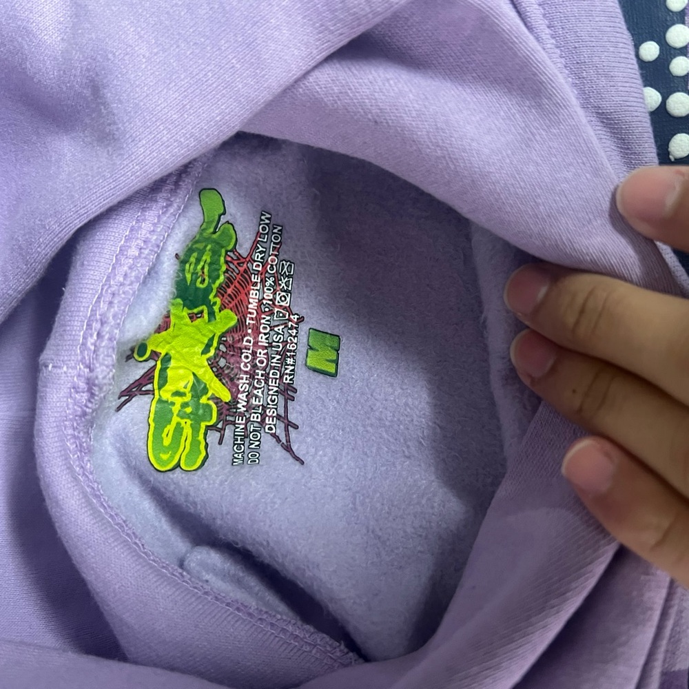 Sp5der açaí hoodie